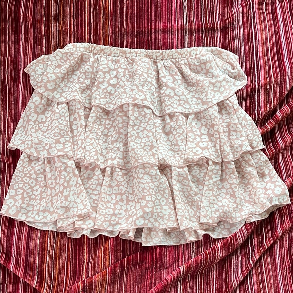 Elegant Cream Ruffle Skirt